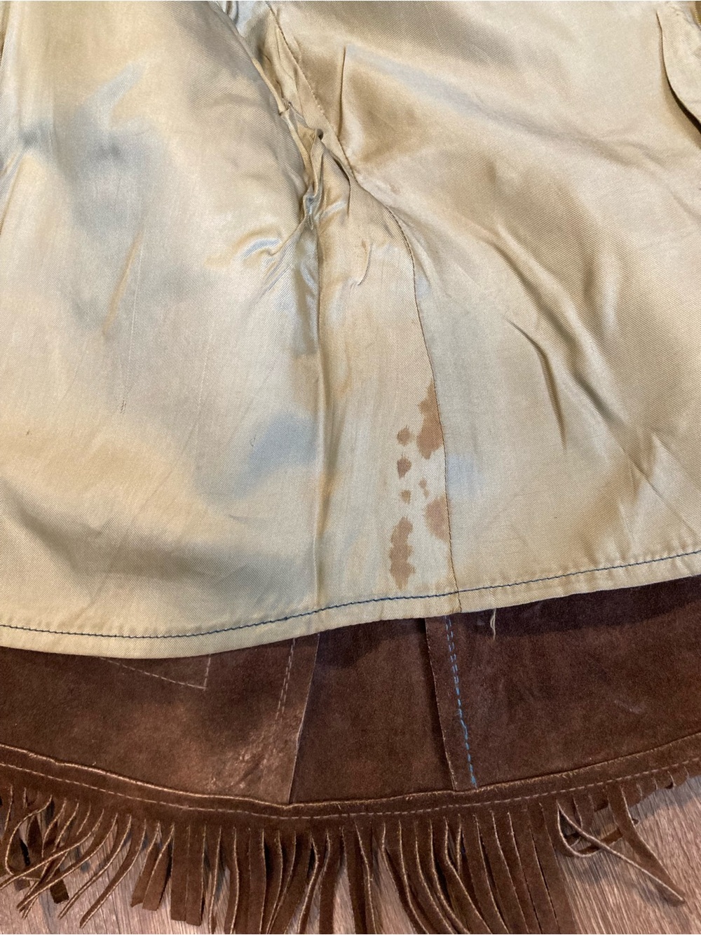Vintage Schott Bros. Rancher Fringe Suede Jacket Size 14 1970s Western Cowgirl - Picture 15 of 16